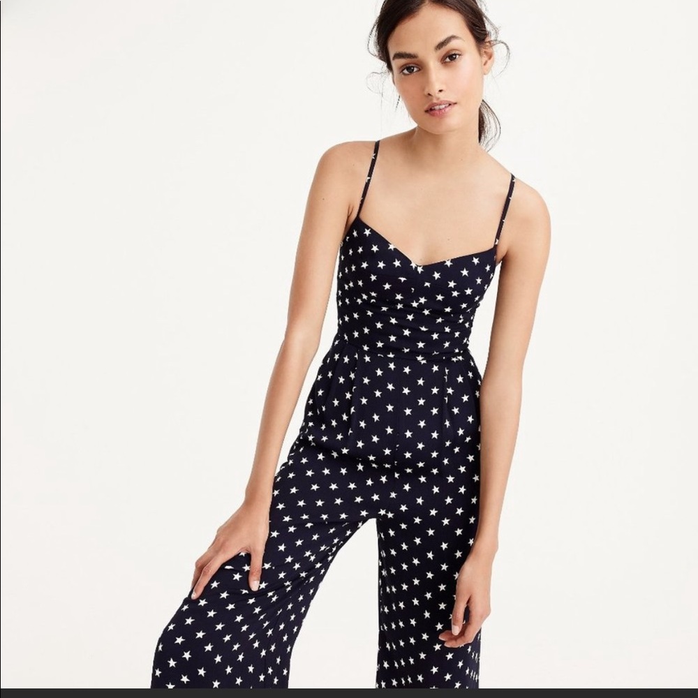 J Crew Navy and Stars Jumpsuit